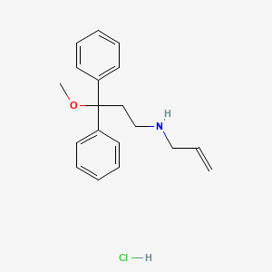 molecular formula C19H24ClNO B12732808 Benzenepropanamine, gamma-methoxy-gamma-phenyl-N-2-propenyl-, hydrochloride CAS No. 52742-41-3