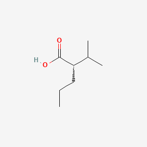 molecular formula C8H16O2 B12732817 Pentanoic acid, 2-(1-methylethyl)-, (2S)- CAS No. 247182-97-4