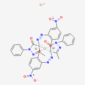 Lithium bis(2,4-dihydro-4-((2-hydroxy-5-nitrophenyl)azo)-5-methyl-2-phenyl-3H-pyrazol-3-onato(2-))chromate(1-)