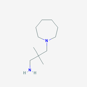 molecular formula C11H24N2 B1273285 3-(氮杂环庚-1-基)-2,2-二甲基丙-1-胺 CAS No. 845885-85-0