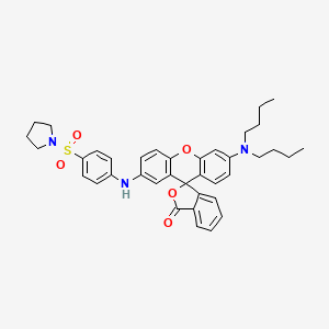 1-((4-((6'-(Dibutylamino)-3-oxospiro(isobenzofuran-1(3H),9'-(9H)xanthen)-2'-yl)amino)phenyl)sulphonyl)pyrrolidine