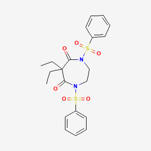 Dihydro-1,4-bis(phenylsulfonyl)-6,6-diethyl-1H-1,4-diazepine-5,7(2H,6H)-dione