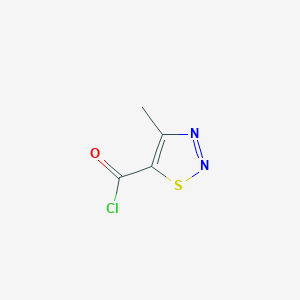 molecular formula C4H3ClN2OS B1273292 4-Methyl-1,2,3-thiadiazole-5-carbonyl chloride CAS No. 59944-65-9