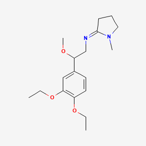 N-[2-(3,4-diethoxyphenyl)-2-methoxyethyl]-1-methylpyrrolidin-2-imine