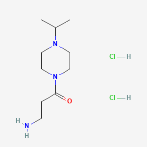 molecular formula C10H23Cl2N3O B1273298 3-Amino-1-(4-isopropyl-piperazin-1-yl)-propan-1-one dihydrochloride CAS No. 705942-70-7