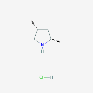 molecular formula C6H14ClN B12732992 (2S,4R)-2,4-Dimethylpyrrolidine hydrochloride CAS No. 866412-04-6