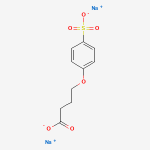 molecular formula C10H10Na2O6S B12732998 Butanoic acid, 4-(4-sulfophenoxy)-, disodium salt CAS No. 65355-56-8