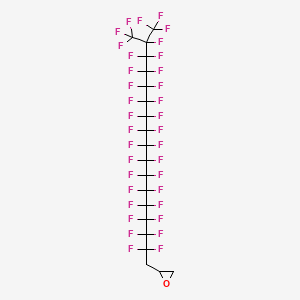 molecular formula C20H5F35O B12733011 [2,2,3,3,4,4,5,5,6,6,7,7,8,8,9,9,10,10,11,11,12,12,13,13,14,14,15,15,16,17,17,17-Dotriacontafluoro-16-(trifluoromethyl)heptadecyl]oxirane CAS No. 54009-79-9