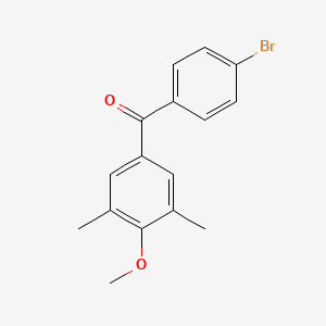 molecular formula C16H15BrO2 B1273303 4-Bromo-3',5'-dimethyl-4'-methoxybenzophenone CAS No. 844879-14-7