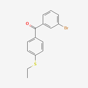 molecular formula C15H13BrOS B1273311 3-Bromo-4'-(ethylthio)benzophenone CAS No. 844879-52-3
