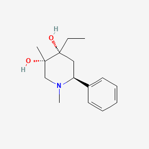 3,4-Piperidinediol, 1,3-dimethyl-4-ethyl-6-phenyl-, (3-alpha,4-alpha,6-beta)-