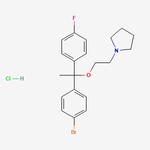 1-(2-(1-(4-Bromophenyl)-1-(4-fluorophenyl)ethoxy)ethyl)pyrrolidine hydrochloride