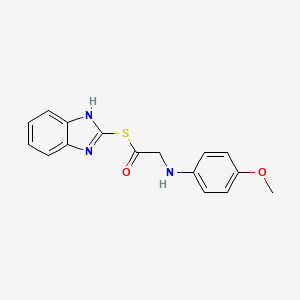 Ethanethioic acid, ((4-methoxyphenyl)amino)-, S-1H-benzimidazol-2-yl ester