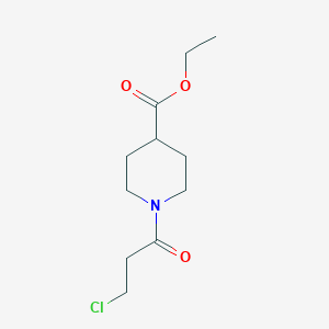molecular formula C11H18ClNO3 B1273325 Ethyl 1-(3-chloropropanoyl)piperidine-4-carboxylate CAS No. 349404-53-1