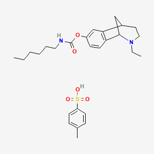 Carbamic acid, hexyl-, 2-ethyl-2,3,4,5-tetrahydro-1,5-methano-1H-2-benzazepin-7-yl ester, (+-)-, mono(4-methylbenzenesulfonate)