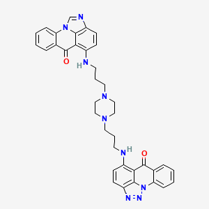 6H-(1,2,3)Triazolo(4,5,1-de)acridin-6-one, 5-((3-(4-(3-((6-oxo-6H-imidazo(4,5,1-de)acridin-5-yl)amino)propyl)-1-piperazinyl)propyl)amino)-