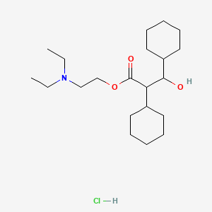 2-(diethylamino)ethyl 2,3-dicyclohexyl-3-hydroxypropanoate;hydrochloride