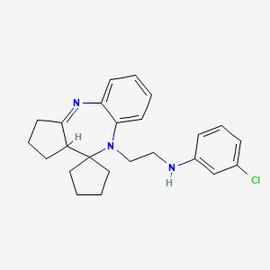 Spiro(benzo(b)cyclopenta(e)(1,4)diazepine-10(9H),1'-cyclopentane)-9-ethanamine, 1,2,3,10a-tetrahydro-N-(3-chlorophenyl)-