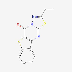 5H-(1)Benzothieno(3,2-d)-1,3,4-thiadiazolo(3,2-a)pyrimidin-5-one, 2-ethyl-