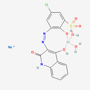 Sodium (5-chloro-3-((1,2-dihydro-4-hydroxy-2-oxoquinolin-3-yl)azo)-2-hydroxybenzenesulphonato(3-))hydroxychromate(1-)