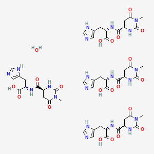 (2S)-3-(1H-imidazol-5-yl)-2-[[(4S)-1-methyl-2,6-dioxo-1,3-diazinane-4-carbonyl]amino]propanoic acid;hydrate