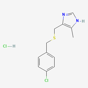 1H-Imidazole, 4-((((4-chlorophenyl)methyl)thio)methyl)-5-methyl-, monohydrochloride