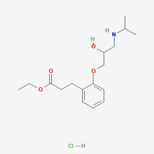 ethyl 3-[2-[2-hydroxy-3-(propan-2-ylamino)propoxy]phenyl]propanoate;hydrochloride