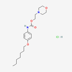 Carbamic acid, (4-(heptyloxy)phenyl)-, 2-(morpholino)ethyl ester, monohydrochloride