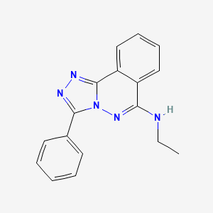 molecular formula C17H15N5 B12733365 1,2,4-Triazolo(3,4-a)phthalazin-6-amine, N-ethyl-3-phenyl- CAS No. 87539-91-1