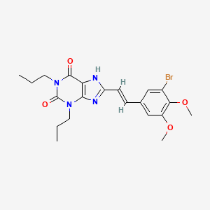 (E)-8-(3-Bromo-4,5-dimethoxystyryl)-1,3-dipropylxanthine