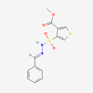 Methyl 4-(((phenylmethylene)hydrazino)sulfonyl)-3-thiophenecarboxylate