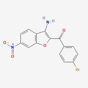 molecular formula C15H9BrN2O4 B1273341 3-Amino-2-(4-bromobenzoyl)-6-nitrobenzofuran CAS No. 351003-26-4
