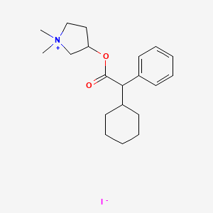 1,1-Dimethyl-3-hydroxypyrrolidinium iodide alpha-phenylcyclohexaneacetate