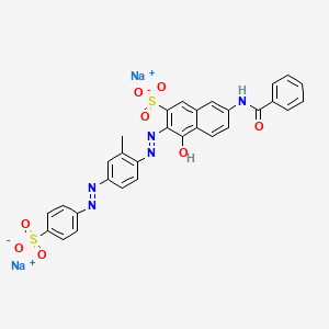 Disodium 7-(benzoylamino)-4-hydroxy-3-((2-methyl-4-((4-sulphonatophenyl)azo)phenyl)azo)naphthalene-2-sulphonate