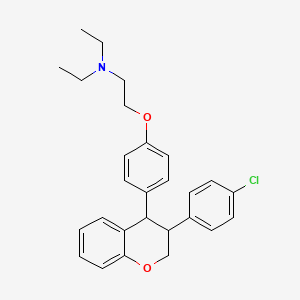 2-(p-(3-(p-Chlorophenyl)-3,4-dihydro-2H-1-benzopyran-4-yl)phenoxy)triethylamine