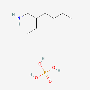 molecular formula C8H22NO4P B12733433 2-Ethylhexan-1-amine;phosphoric acid CAS No. 115120-51-9