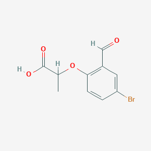 molecular formula C10H9BrO4 B1273347 2-(4-Bromo-2-formylphenoxy)propanoic acid CAS No. 171347-47-0