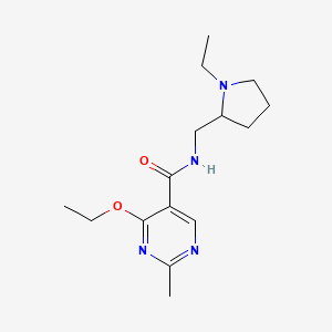 4-Ethoxy-N-((1-ethyl-2-pyrrolidinyl)methyl)-2-methyl-5-pyrimidinecarboxamide