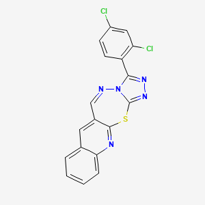 6-(2,4-dichlorophenyl)-2-thia-4,5,7,8,18-pentazatetracyclo[8.8.0.03,7.012,17]octadeca-1(18),3,5,8,10,12,14,16-octaene