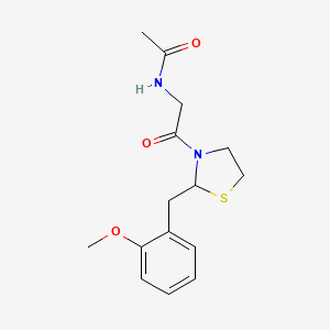 N-(2-(2-((2-Methoxyphenyl)methyl)-3-thiazolidinyl)-2-oxoethyl)acetamide