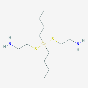 molecular formula C14H34GeN2S2 B12733573 2,2'-((Dibutylgermylene)dithio)bis(1-propylamine) CAS No. 91485-95-9