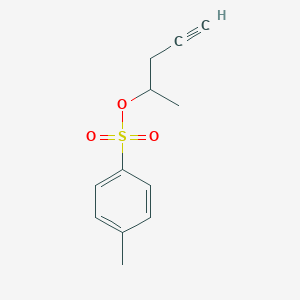 molecular formula C12H14O3S B127338 Pent-4-yn-2-yl 4-methylbenzenesulfonate CAS No. 58456-48-7