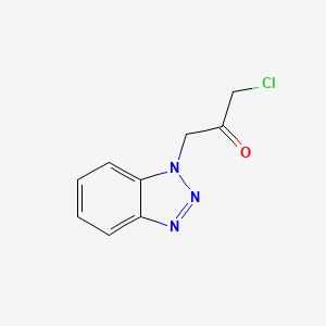 molecular formula C9H8ClN3O B1273385 1-苯并三唑-1-基-3-氯丙烷-2-酮 CAS No. 305851-04-1