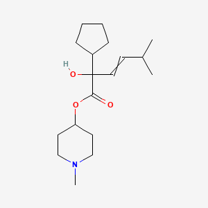 Cyclopentaneglycolic acid, alpha-(3-methyl-1-butenyl)-, 1-methyl-4-piperidyl ester, (Z)-