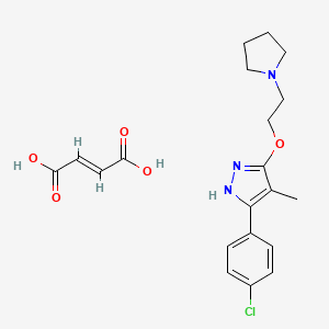 3-(p-Chlorophenyl)-4-methyl-5-pyrrolidinoethoxy-pyrazole maleate