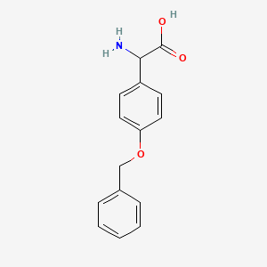 molecular formula C15H15NO3 B1273389 氨基-(4-苯甲氧基-苯基)-乙酸 CAS No. 72028-74-1