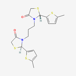 4-Thiazolidinone, 3,3'-(1,3-propanediyl)bis(2-(5-methyl-2-thienyl)-, (R*,R*)-(+-)-