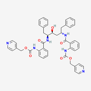 4-pyridylmethyl N-[2-[[(1S,2S,4S)-1-benzyl-2-hydroxy-5-phenyl-4-[[2-(4-pyridylmethoxycarbonylamino)benzoyl]amino]pentyl]carbamoyl]phenyl]carbamate