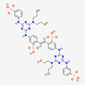 4,4'-Bis((4-(bis(2-hydroxyethyl)amino)-6-(m-sulphoanilino)-1,3,5-triazin-2-yl)amino)stilbene-2,2'-disulphonic acid