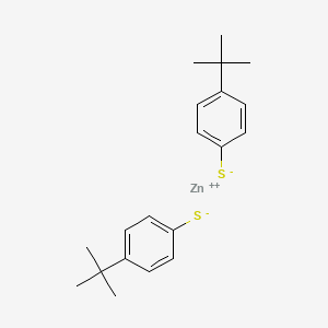 molecular formula C20H26S2Zn B12733924 Zinc 4-tert-butylthiophenate CAS No. 4545-30-6